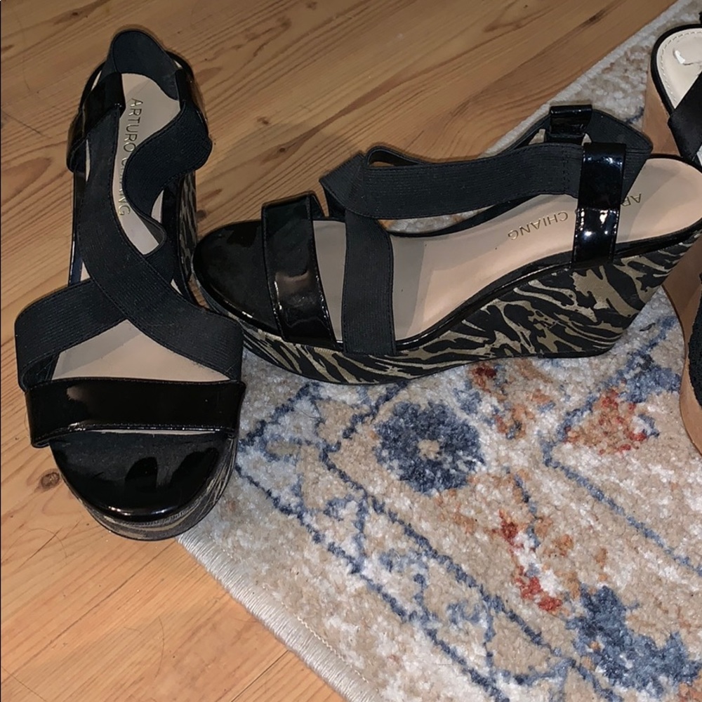 Cheetah print scrappy wedges